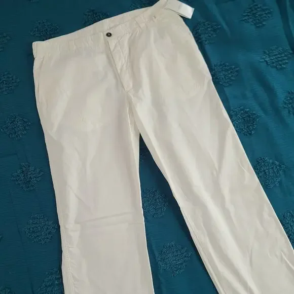 Armani Collezioni Pants Mens Size 38 Tall 35 inseam Off White NEW $285